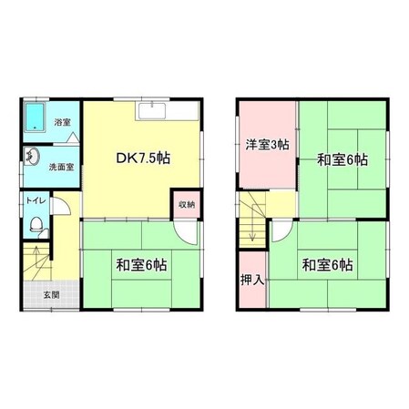 西河野貸家　東の物件間取画像